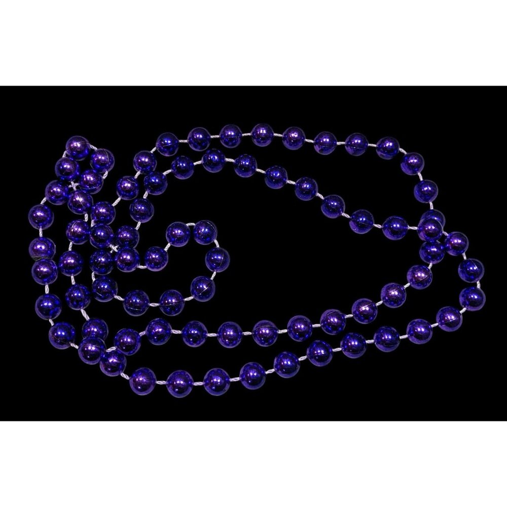 Metallic Purple Large Beaded Costume Necklace